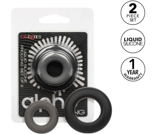 CALEXOTICS - ALPHA PROLONG SET OF 2 RING GREY