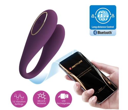 PRETTY LOVE - AUGUST REMOTE GLOBAL DOUBLE PLEASURE VIBRATOR