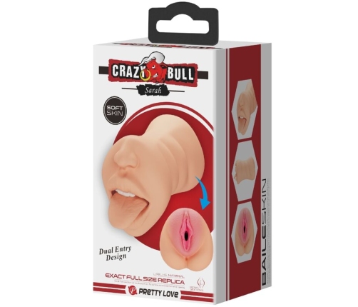 CRAZY BULL - SARAH VAGINA-SHAPED MASTUBADOR DUAL ENTRY