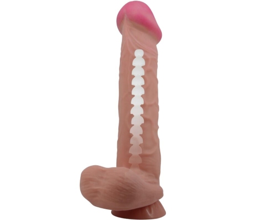 PRETTY LOVE - SLIDING SKIN SERIES DILDO REALÍSTICO CON VENTOSA PIEL DESLIZANTE MORENO 26 CM