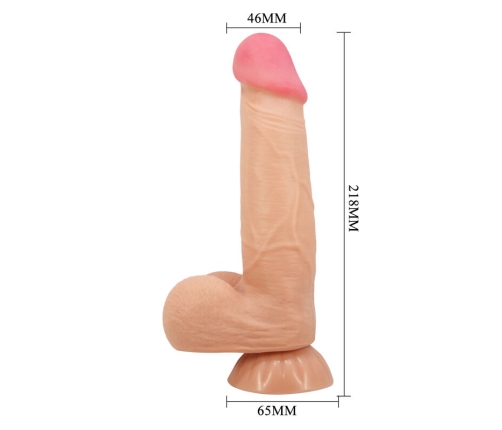 PRETTY LOVE - SLIDING SKIN SERIES DILDO REALÍSTICO CON VENTOSA PIEL DESLIZANTE 21.8 CM
