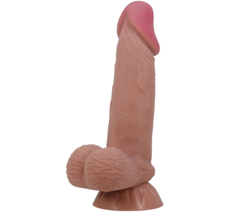 PRETTY LOVE - SLIDING SKIN SERIES DILDO REALÍSTICO CON VENTOSA PIEL DESLIZANTE MORENO 19.4 CM