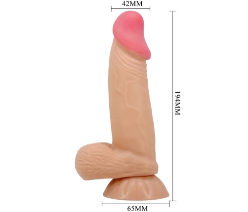PRETTY LOVE - SLIDING SKIN SERIES DILDO REALÍSTICO CON VENTOSA PIEL DESLIZANTE 19.4 CM