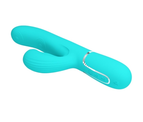 PRETTY LOVE - PERLITA VIBRADOR PUNTO G 3 EN 1 MULTIFUNCIÓN VERDE AGUA