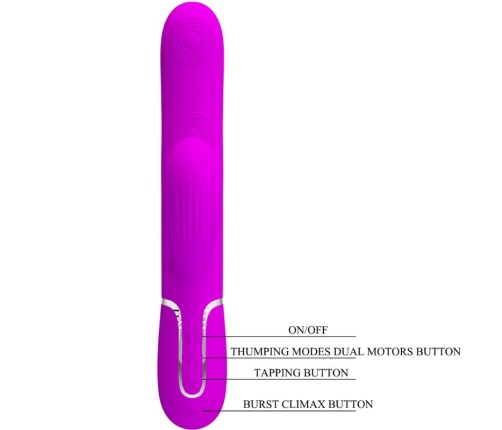 PRETTY LOVE - PERLITA VIBRADOR PUNTO G 3 EN 1 MULTIFUNCIÓN VIOETA