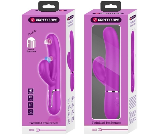 PRETTY LOVE - PERLITA VIBRADOR PUNTO G 3 EN 1 MULTIFUNCIÓN VIOETA