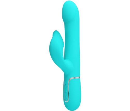 PRETTY LOVE - RABBIT VIBRATOR PEARLS AQUA GREEN