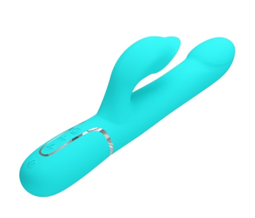 PRETTY LOVE - RABBIT VIBRATOR PEARLS AQUA GREEN