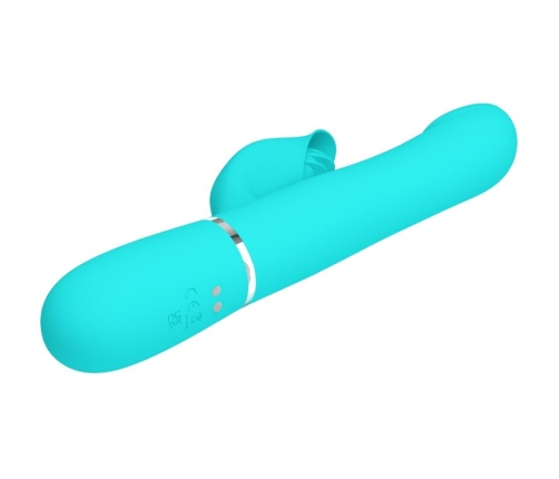 PRETTY LOVE - RABBIT VIBRATOR PEARLS AQUA GREEN