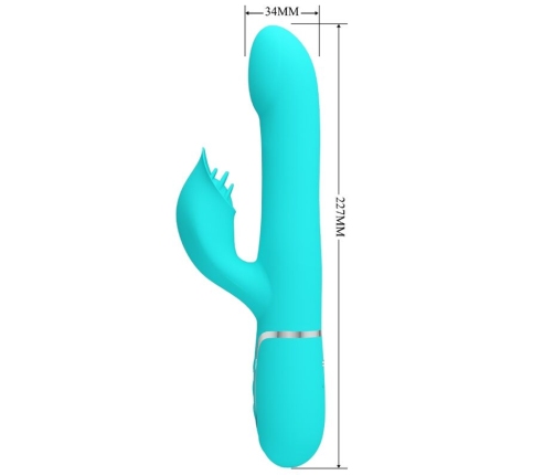 PRETTY LOVE - RABBIT VIBRATOR PEARLS AQUA GREEN