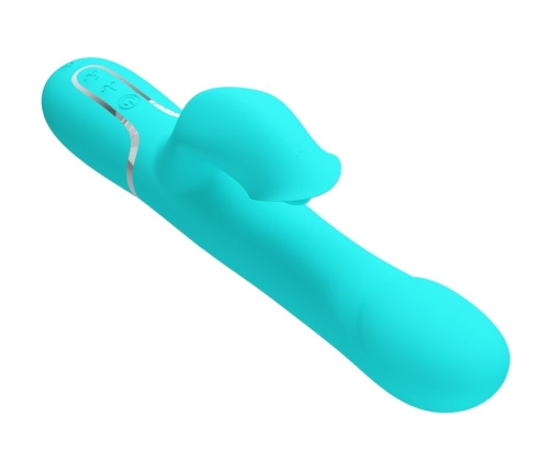 PRETTY LOVE - RABBIT VIBRATOR PEARLS AQUA GREEN