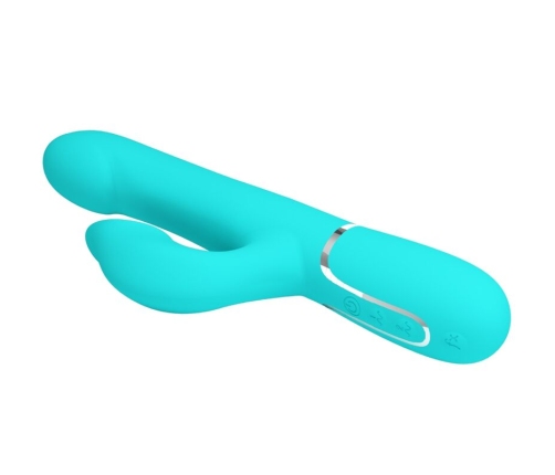 PRETTY LOVE - RABBIT VIBRATOR PEARLS AQUA GREEN