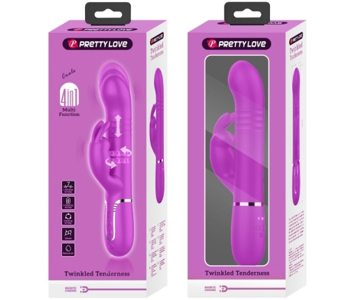 PRETTY LOVE - VIBRADOR COALE RABBIT PERLAS VIOLETA