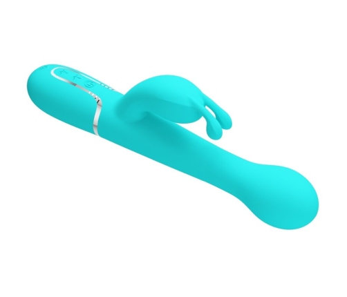 PRETTY LOVE - DEJON RABBIT VIBRATOR 3 IN 1 MULTIFUNCTION AQUA GREEN