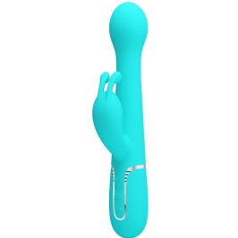 PRETTY LOVE - DEJON RABBIT VIBRATOR 3 IN 1 MULTIFUNCTION AQUA GREEN PRETTY LOVE - DEJON RABBIT VIBRATOR 3 IN 1 MULTIFUNCTION AQUA GREEN