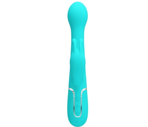 PRETTY LOVE - DEJON RABBIT VIBRATOR 3 IN 1 MULTIFUNCTION AQUA GREEN