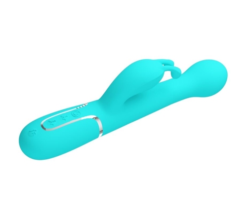 PRETTY LOVE - DEJON RABBIT VIBRATOR 3 IN 1 MULTIFUNCTION AQUA GREEN