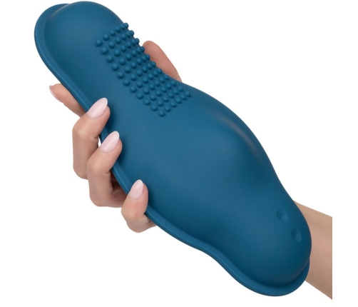 CALEXOTICS - RIDER MASSAGER DOUBLE MOTOR REMOTE CONTROL BLUE