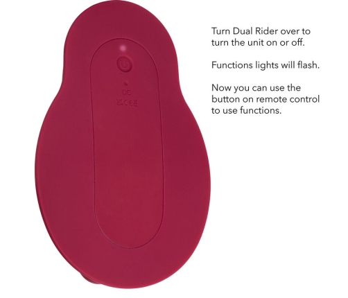 CALEXOTICS - RIDER MASSAGER DOUBLE MOTOR REMOTE CONTROL RED