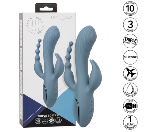 CALEXOTICS - VIBRATOR TRIPLE ECSTASY GREY