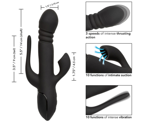 CALEXOTICS - VIBRADOR TRIPLE EUPHORIA NEGRO