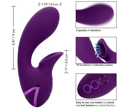 CALEXOTICS - HUNTINGTON BEACH HEARTBREAKER ESTIMULADOR & SUCCIONADOR MORADO BY CALIFORNIA DREAMING