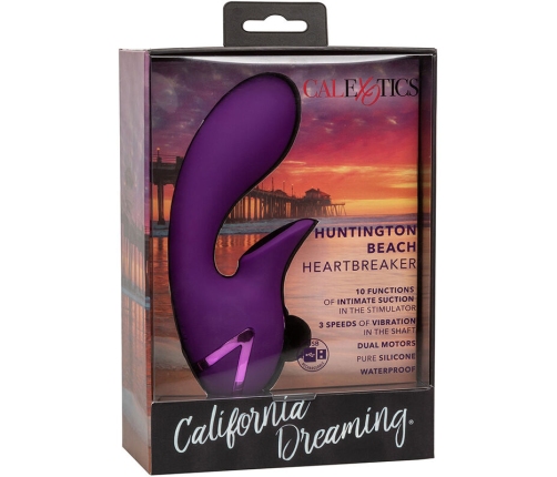 CALEXOTICS - HUNTINGTON BEACH HEARTBREAKER ESTIMULADOR & SUCCIONADOR MORADO BY CALIFORNIA DREAMING