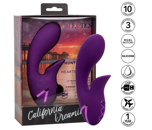 CALEXOTICS - HUNTINGTON BEACH HEARTBREAKER ESTIMULADOR & SUCCIONADOR MORADO BY CALIFORNIA DREAMING