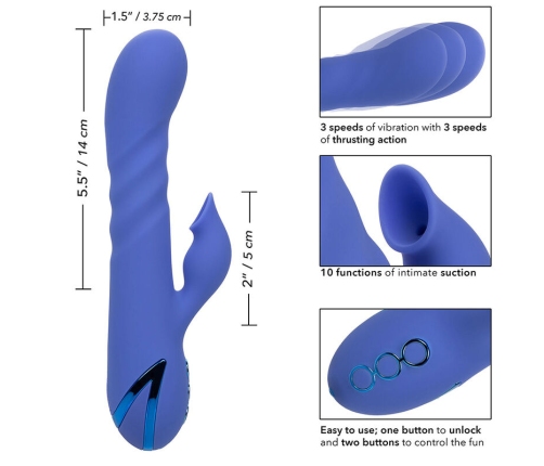 CALEXOTICS - L.A LOVE VIBRADOR & SUCCIONADOR AZUL BY CALIFORNIA DREAMING