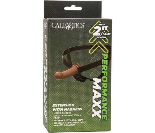CALEXOTICS - PERFORMANCE MAXX EXTENSION WITH HARNESS BROWN SKIN