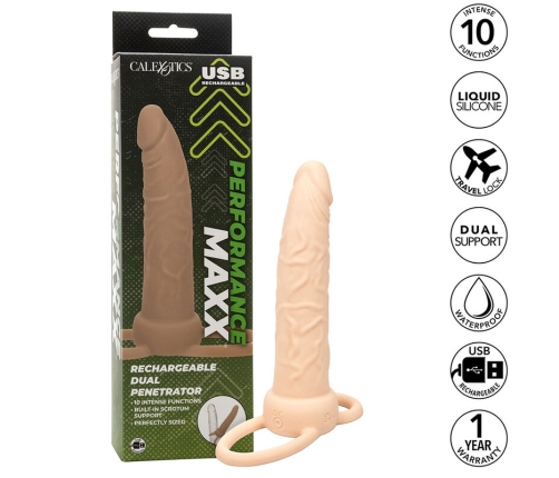 CALEXOTICS - PERFORMANCE MAXX RECHARGABLE DUAL PENETRATOR LIGHT SKIN