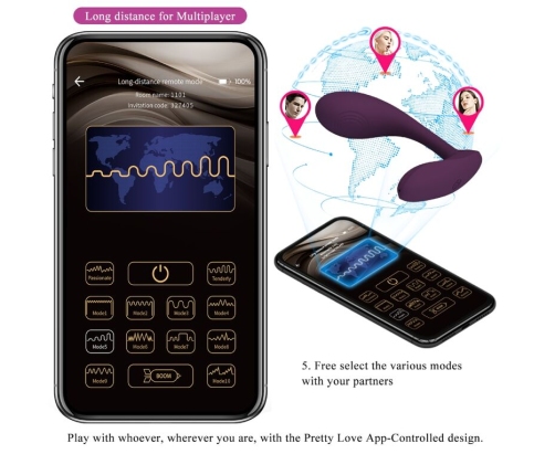 PRETTY LOVE - BAIRD G-SPOT 12 VIBRATIONS RECHARGEABLE LILA APP