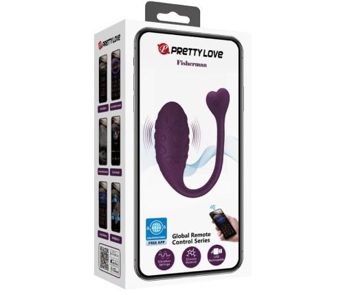 PRETTY LOVE - FISHERMAN APP CONTROLLED  VIBRATING EGG LILA