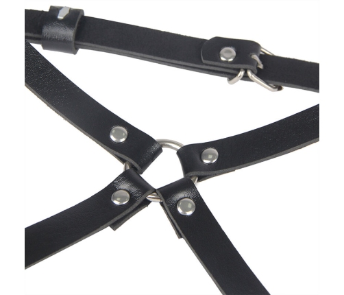SUBBLIME - LEATHER WAIST AND LEG HARNESS BLACK ONE SIZE