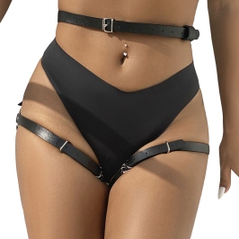 SUBBLIME - LEATHER WAIST AND LEG HARNESS BLACK ONE SIZE SUBBLIME - LEATHER WAIST AND LEG HARNESS BLACK ONE SIZE