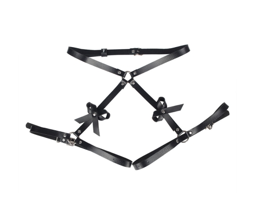 SUBBLIME - LEATHER WAIST AND LEG HARNESS BLACK ONE SIZE