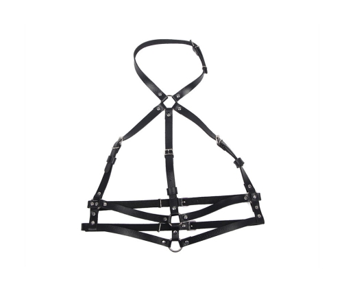 SUBBLIME - LEATHER RING CHEST HARNESS BLACK ONE SIZE