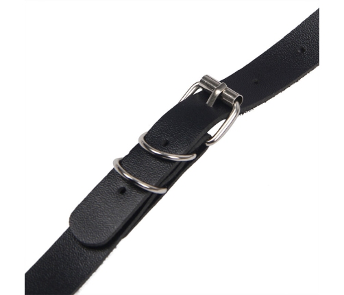 SUBBLIME - FULL BODY HARNESS WITH LEATHER BUCKLES BLACK ONE SIZE