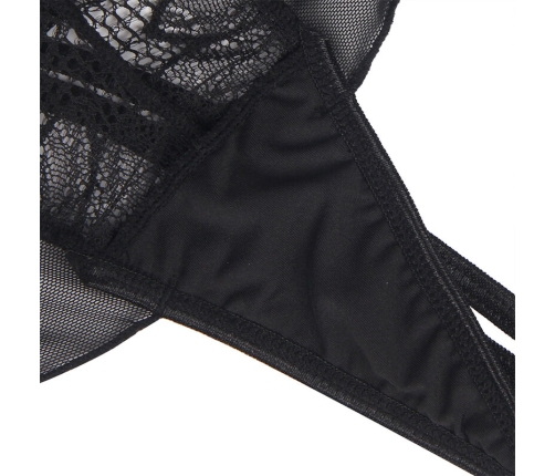 SUBBLIME - TEDDY HALTER NECK BARE BACK LACE BLACK S/M