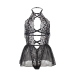 SUBBLIME - TEDDY HALTER NECK BARE BACK LACE BLACK S/M
