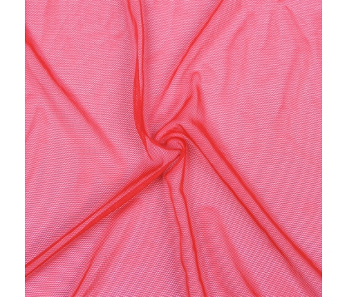 SUBBLIME - TRANSPARENT FABRIC ROBE WITH LACE DETAIL RED S/M