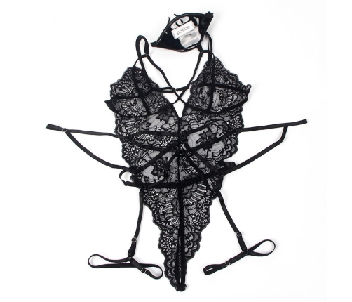 SUBBLIME - LACE BODY POLICE COSTUME BLACK S/M