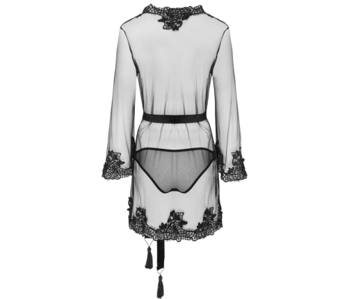 LIVCO CORSETTI FASHION - HERINA LC XG056 DRESSING GOWN + PANTY BLACK ONE SIZE