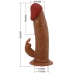 PRETTY LOVE - MARION HARNESS UNIVERSAL BRIEFS WITH VIBRATION DILDO 19 CM BROWN