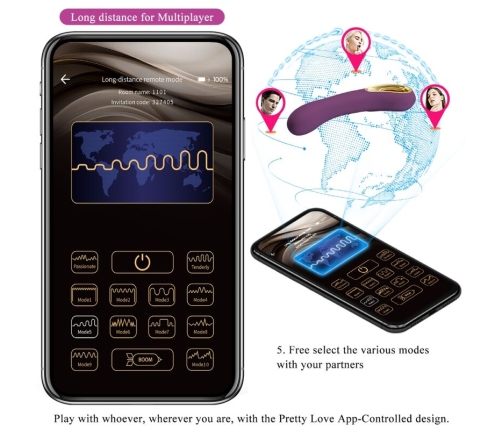 PRETTY LOVE - ETHAN RECHARGEABLE VIBRATOR LILA