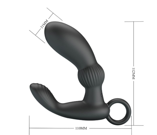 PRETTY LOVE - CAYLA ANAL VIBRATOR MASSAGER BLACK
