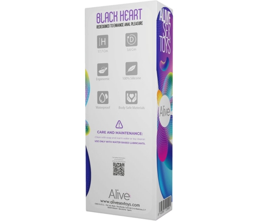ALIVE - BLACK HEART TEAL ANAL STIMULATOR