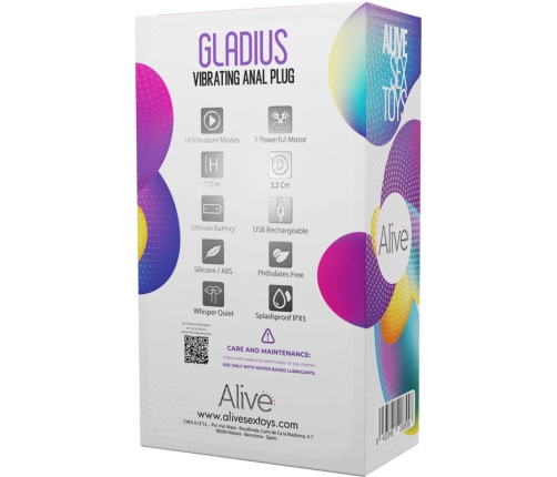 ALIVE - GLADIUS ANAL VIBRATOR PLUG