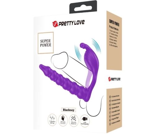 PRETTY LOVE - BLACKNEY PENIS RING WITH LILA VIBRATOR PLUG
