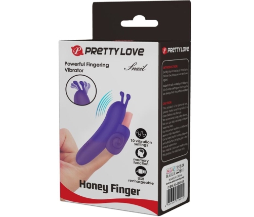 PRETTY LOVE - SNAIL POWERFUL PURPLE FINGER STIMULATOR